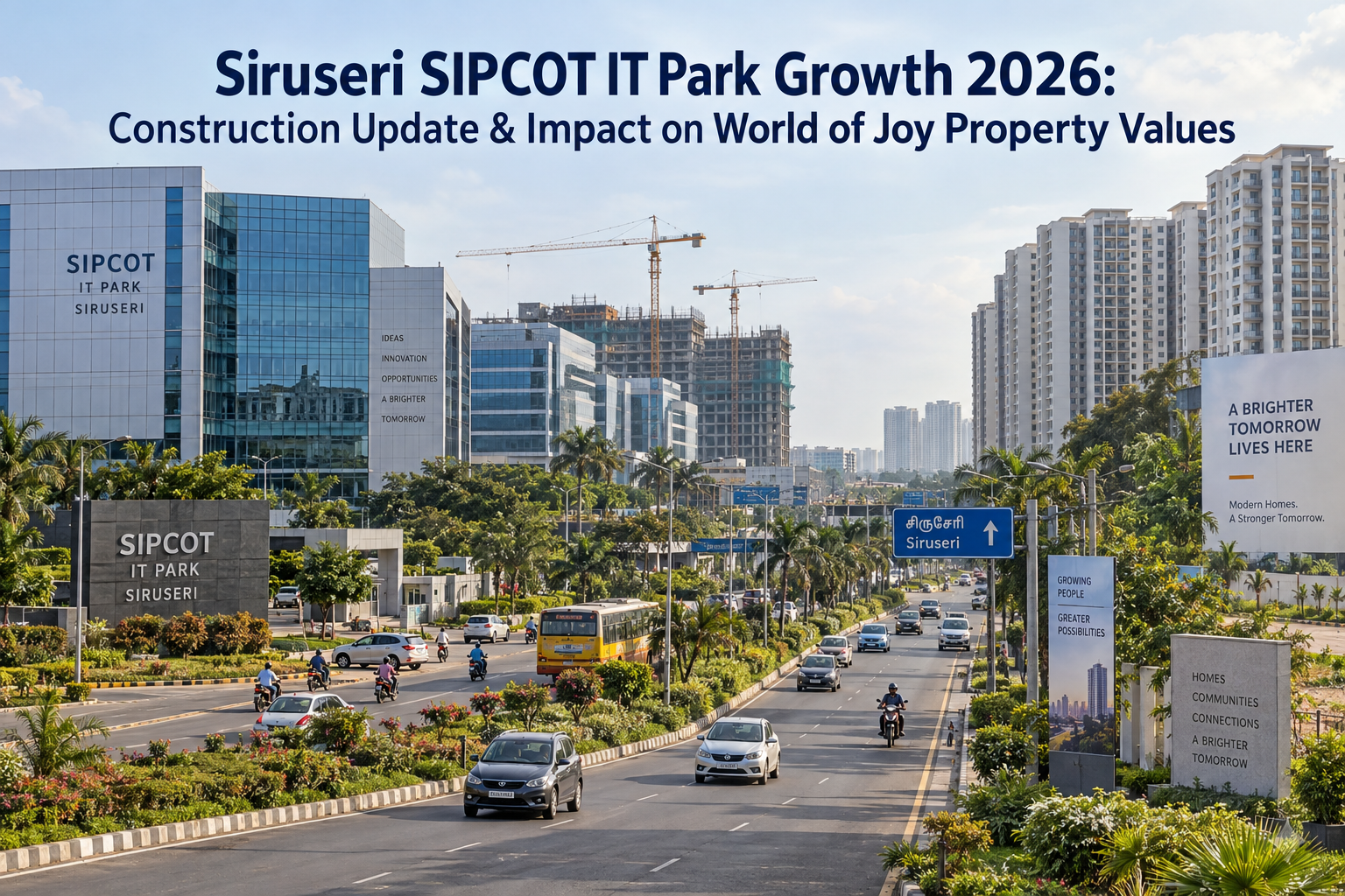 Siruseri SIPCOT IT Park Growth 2026: Construction Update & Impact on World of Joy Property Values
